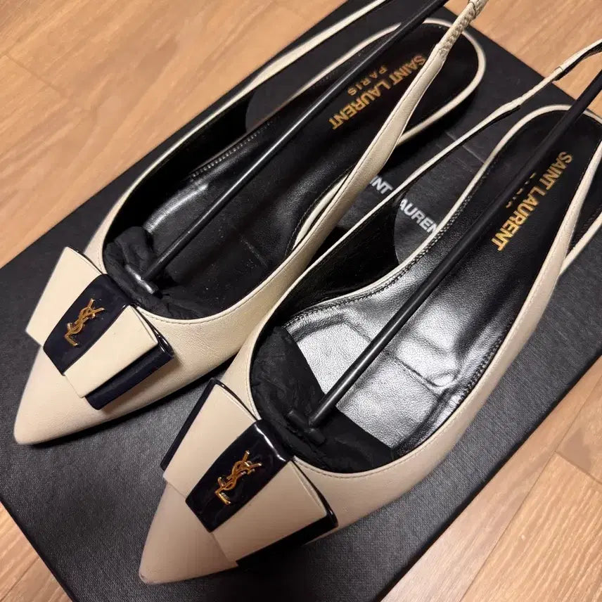 [BUNJANG] Saint Laurent Ankle Strap Shoes Beige (Full Box) / 생 로랑 앵클 스트랩 슈즈 베이지 (풀박스) 굽없음!