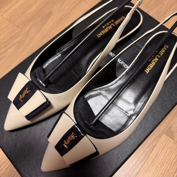 [BUNJANG] Saint Laurent Ankle Strap Shoes Beige (Full Box) / 생 로랑 앵클 스트랩 슈즈 베이지 (풀박스) 굽없음!