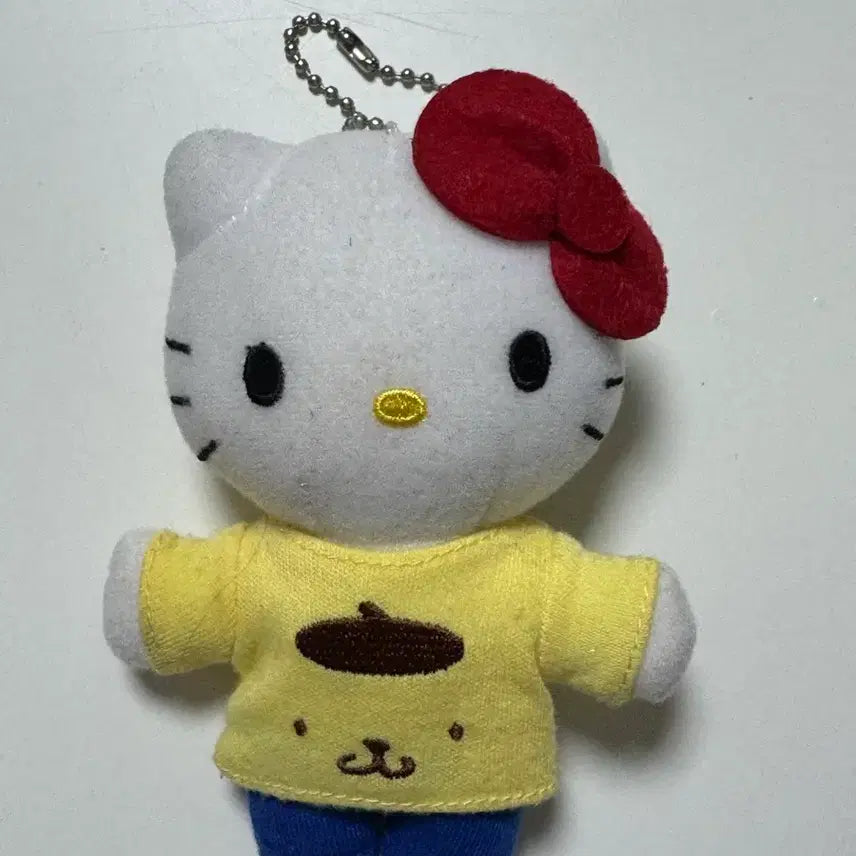 [BUNJANG] Sanrio Hello Kitty & Pompompurin Outfit Keychain Set / 헬로키티 폼폼푸린 옷 키링