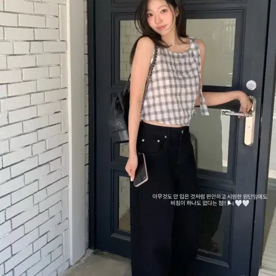[BUNJANG] Lowell Wish Check Blouse / 로웰 wish 체크 블라우스