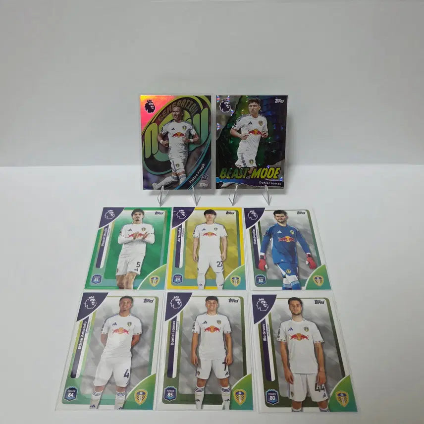 [BUNJANG] 25/26 Tops EPL Leeds Soccer Cards 8-Card Bundle Set / 25/26 탑스 EPL 리즈 축구카드 8장 랏 일괄