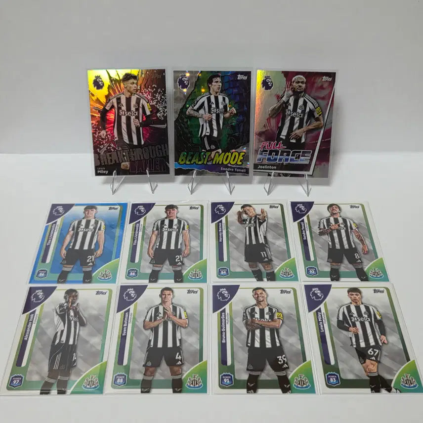 [BUNJANG] 25/26 Topps EPL Newcastle Football Cards - 11 Card Bundle Set / 25/26 탑스 EPL 뉴캐슬 축구카드 11장 랏 일괄