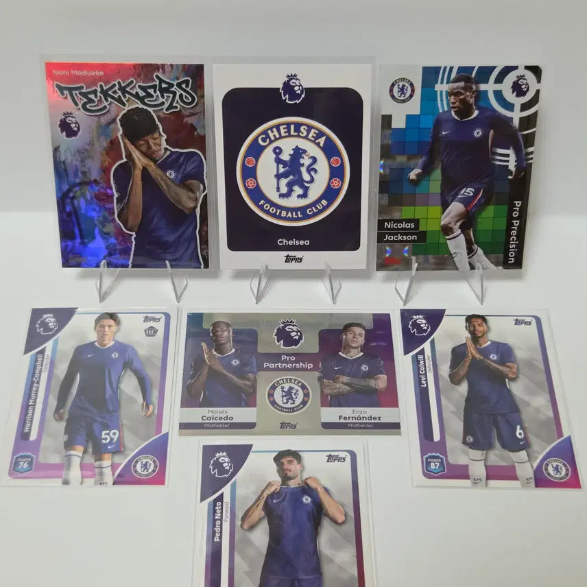 [BUNJANG] 25/26 Topps EPL Chelsea Soccer Cards 7 Card Bundle Set / 25/26 탑스 EPL 첼시 축구카드 7장 랏 일괄