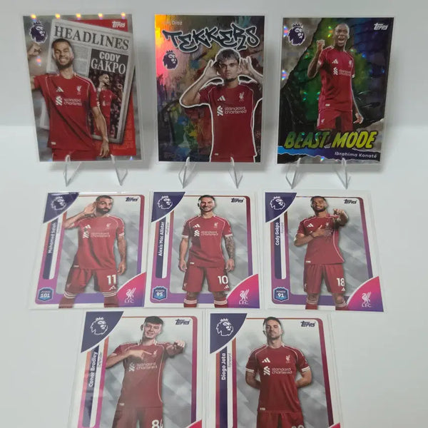 [BUNJANG] 2025/26 EPL Liverpool Football Cards Bundle Set / 25/26 탑스 EPL 리버풀 축구카드 8장 랏 일괄