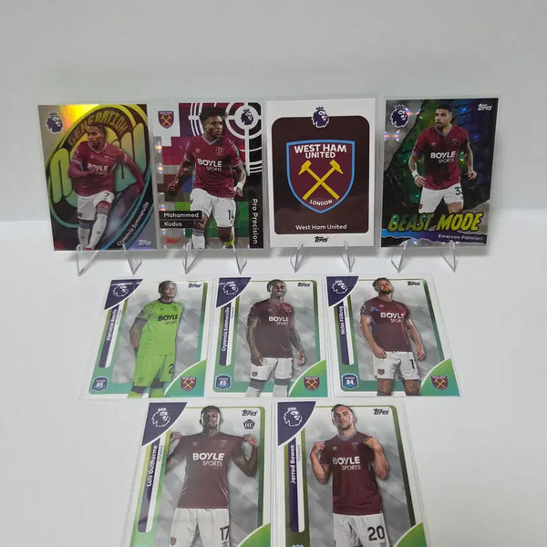 [BUNJANG] 2025/26 Topps EPL West Ham Football Cards - 9 Card Bundle Set / 25/26 탑스 EPL 웨스트햄 축구카드 9장 랏 일괄