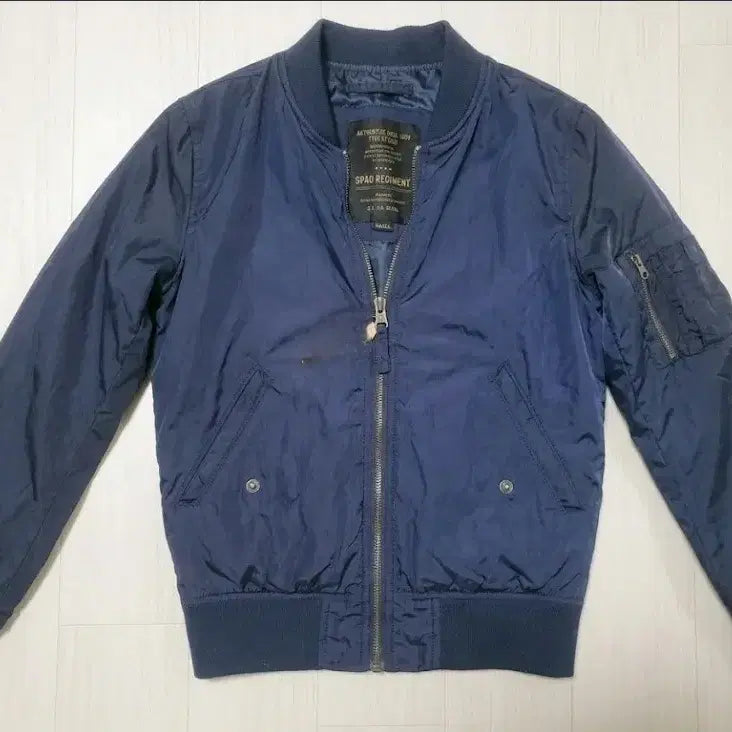 [BUNJANG] Alpha SPAD REGIMENT MA-1 Style Flight Bomber Jacket Navy / 항공점퍼