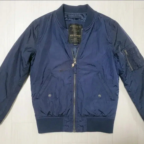[BUNJANG] Alpha SPAD REGIMENT MA-1 Style Flight Bomber Jacket Navy / 항공점퍼