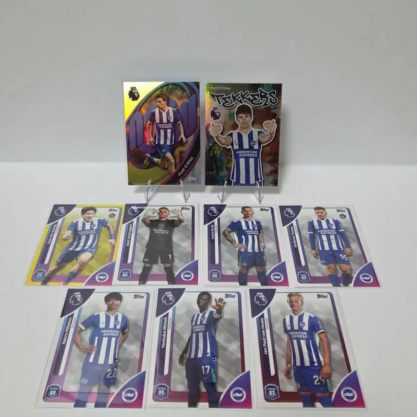 [BUNJANG] 2025/26 Topps EPL Brighton Football Card Bundle Set (9 Cards) / 25/26 탑스 EPL 브라이튼 축구카드 9장 랏 일괄