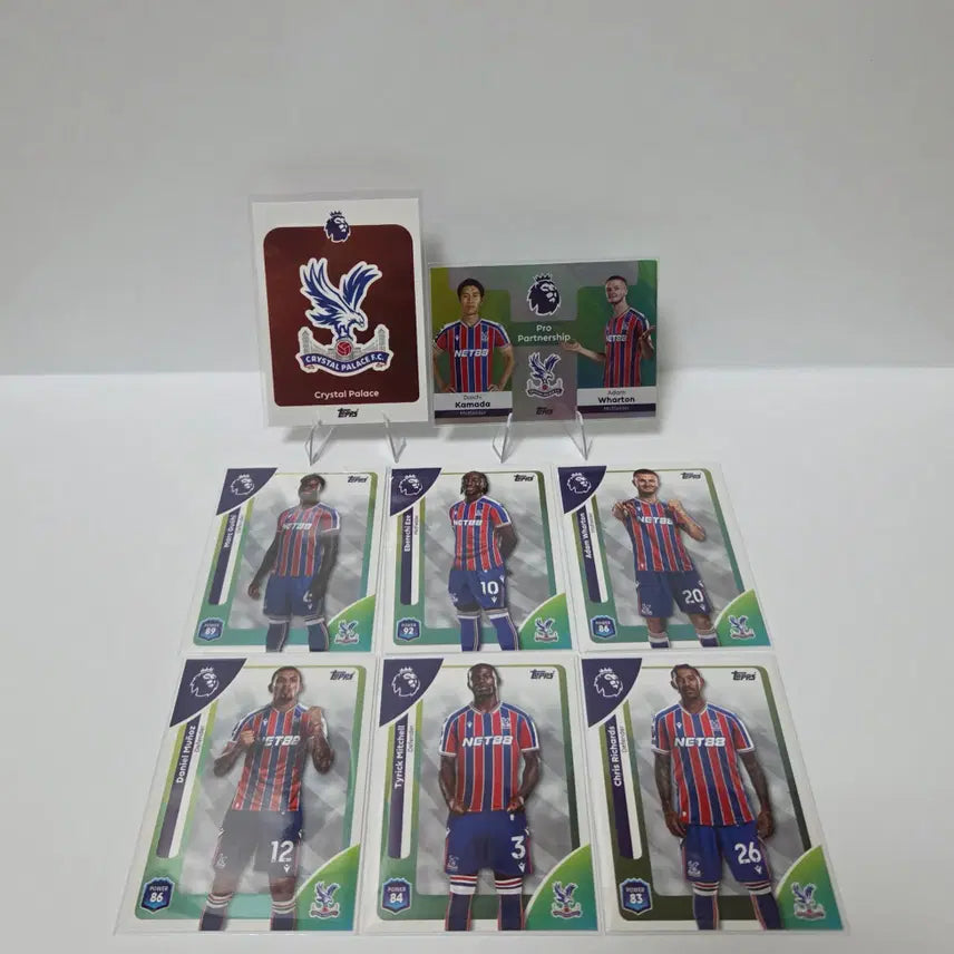 [BUNJANG] 2025/26 Topps EPL Crystal Palace Football Cards Bundle Set (8 Cards) / 25/26 탑스 EPL 크리스탈 팰리스 축구카드 8장 랏 일괄