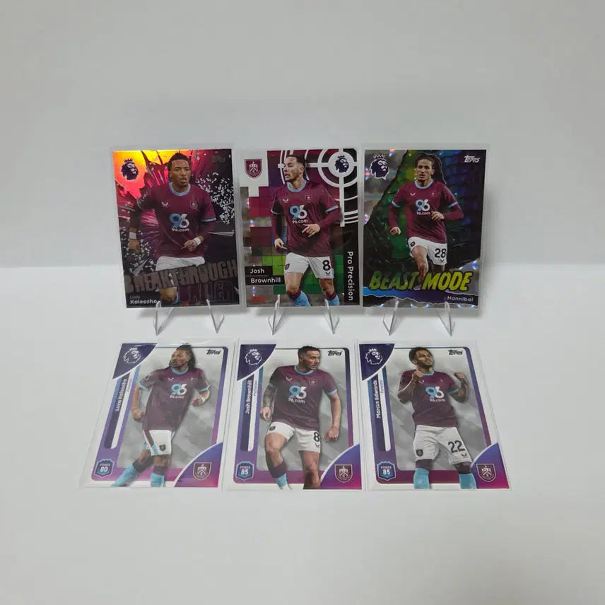 [BUNJANG] 25/26 Topps Burnley Football Card Bundle Set (6 Cards) / 25/26 탑스 EPL 번리 축구카드 6장 랏 일괄