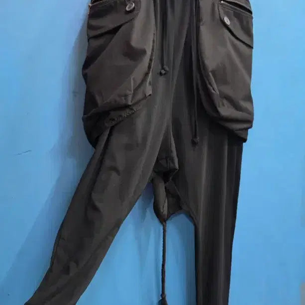[BUNJANG] UNPLUGGED Layered Cover Sarouel Cargo Pants / 언플러그드 레이어드 커버 카고 사루엘 팬츠 like 아방가르드