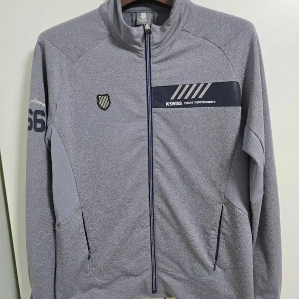 [BUNJANG] K-SWISS Gray Zip-Up Training Top - Size 100 / 케이스위스 그레이 집업 100사이즈