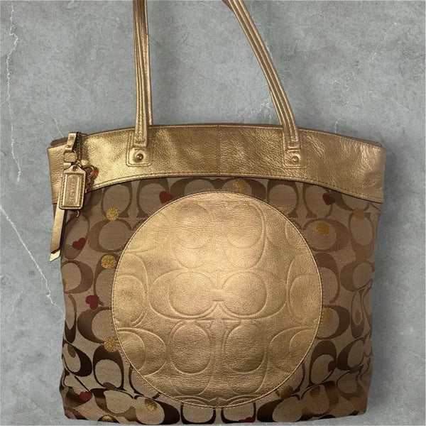 [BUNJANG] Coach Laura Signature Tote Bag / 코치 로라 시그니처