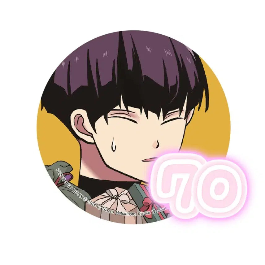 [BUNJANG] Kaiju No. 8 Hoshina Relaxation Can Badge Set / 괴수8호 호시나 RELAX 캔뱃지 70개 양도 판매 대량 일괄 공구 분철 릴렉스 특전