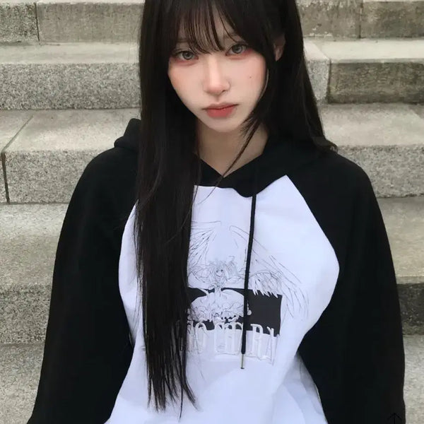 [BUNJANG] Love Is True x Cardcaptor Sakura Raglan Hoodie / 러브이즈트루 캐릭캐릭체인지 래글런 후드 캐캐체