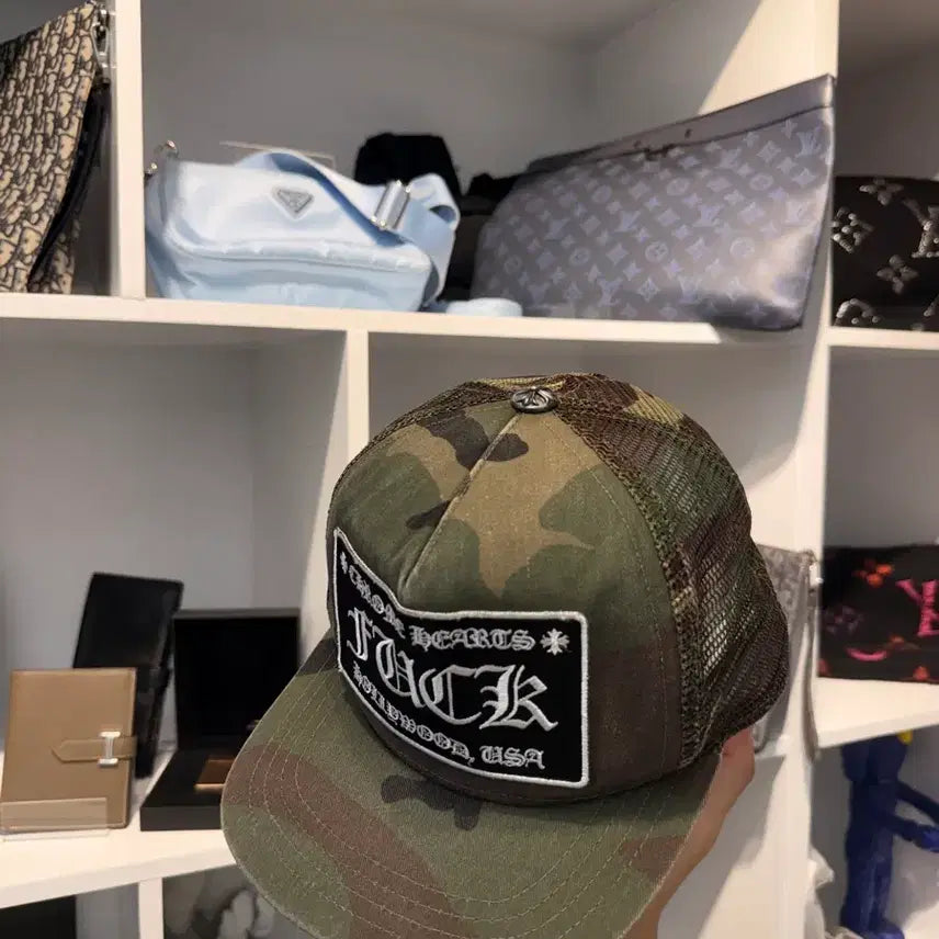 [BUNJANG] Chrome Hearts Camo Trucker Hat / 크롬하츠 카모 모지