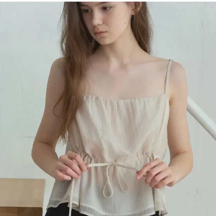 [BUNJANG] Yoonsoulshop Shell Beige Bustier Blouse / 윤슬샵 shell beige bustier blouse