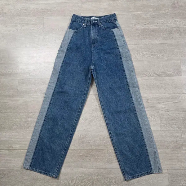 [BUNJANG] OOT Two-tone Wide Denim Pants / OOT 투톤 와이드 데님 팬츠 (청바지 / 여자바지 / 여성바지)