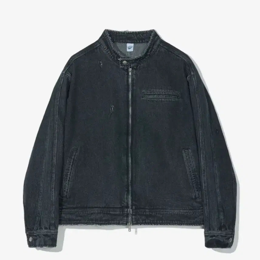 [BUNJANG] Partimento Classic Denim Biker Jacket Black (Size S) / 파르티멘토 | 데님 데미지 클래식 바이커 자켓 블랙 S