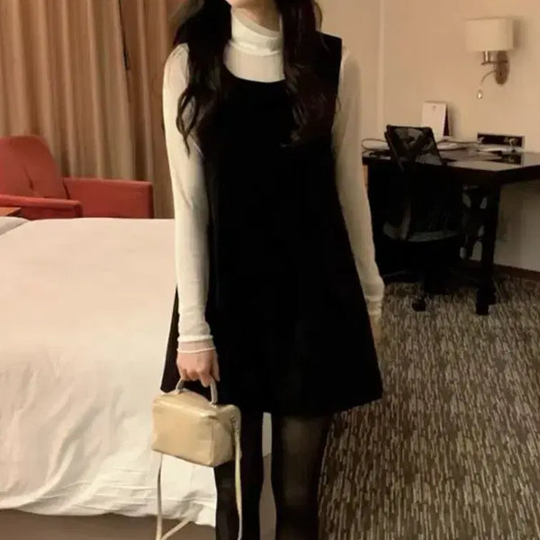 [BUNJANG] Ordinary Moment Matte Bustier Pumpkin Dress Black / 오디너리먼트 매티 뷔스티에 펌킨 원피스 블랙