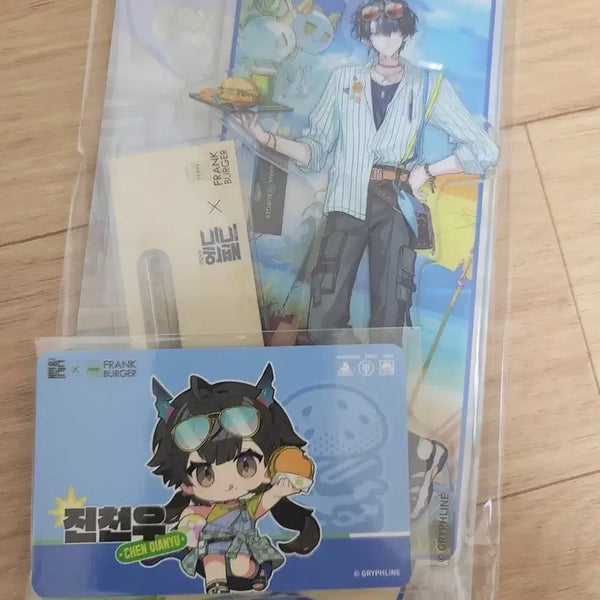 [BUNJANG] Arknights Endfield Frank Burger Camus Acrylic Stand + Jin Chenyu Coupon Set / 명일방주 엔드필드 프랭크버거 카뮤 아크릴스탠드+진천우 쿠폰