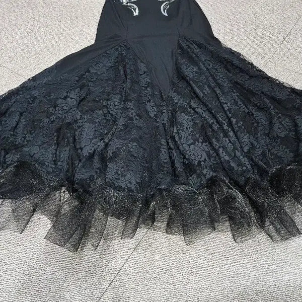 [BUNJANG] Alemana Dance Wear Long Dress (Bead Embellished) / 정품) 알레마나댄스복44~55