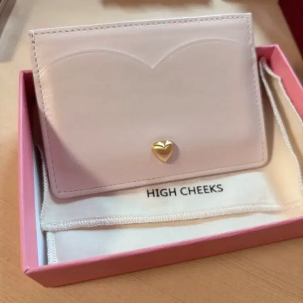 [BUNJANG] Highcheeks Heart Card Holder Pink / 하이칙스 하트 카드지갑 핑크