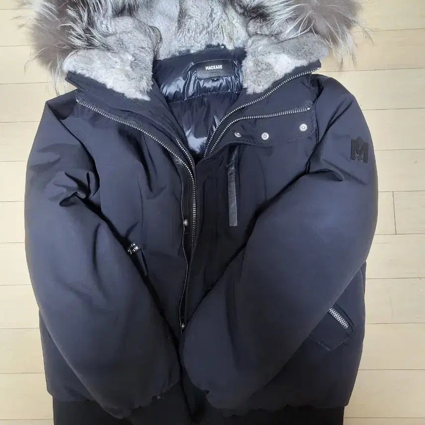[BUNJANG] Mackage Long Padded Coat Silver Fur / 맥케이지 롱패딩 실버퍼