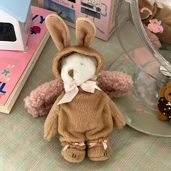 [BUNJANG] We Bare Bears Vintage Bear Plush Toy (Rabbit Outfit) / 위베어빌리지 빈티지 곰인형 토끼옷