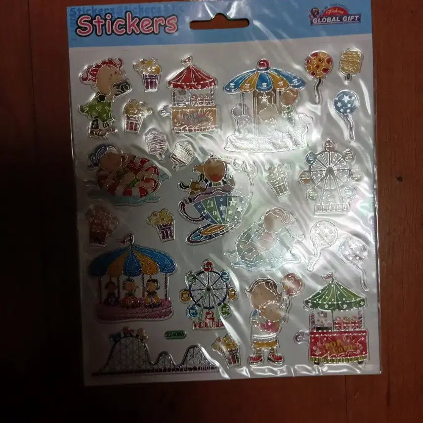 [BUNJANG] GLOBAL GIFT Amusement Park Theme Stickers (Sealed) / 고전 GLOBAL GIFT 놀이공원 테마 스티커 미개봉 새상품