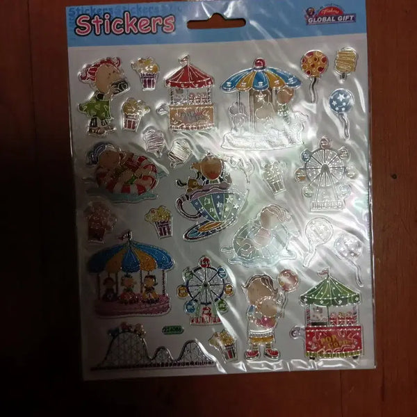 [BUNJANG] GLOBAL GIFT Amusement Park Theme Stickers (Sealed) / 고전 GLOBAL GIFT 놀이공원 테마 스티커 미개봉 새상품
