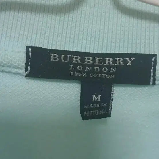 [BUNJANG] Burberry London Mint Summer Polo Shirt M / 버버리 런던 민트색 여름카라티셔츠. M.새상품.정품.
