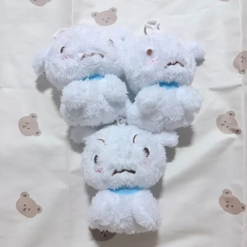 [BUNJANG] Crayon Shin-chan Fluffy Shiro Plush Keychain / 짱구는 못말려 복실복실 흰둥이 인형 키링