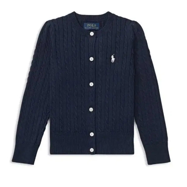 [BUNJANG] Polo Ralph Lauren Girls Cable Knit Cardigan Navy / Polo 폴로 걸즈 케이블 니트 가디건 네이비