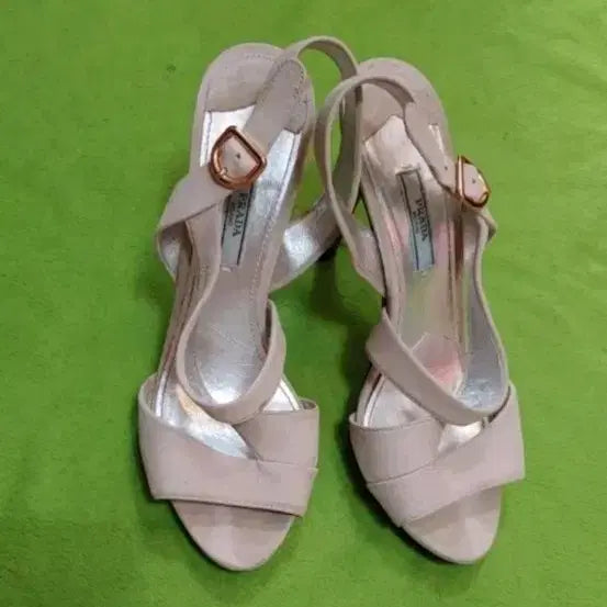 [BUNJANG] Prada Women's Strap Heel Sandals Beige / 프라다 샌들