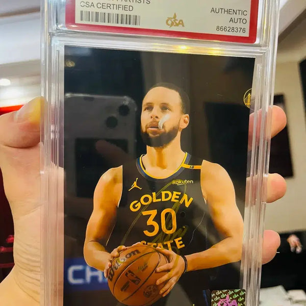 [BUNJANG] Stephen Curry Autographed Photocard with CSA Certified Case / 스테판 커리 친필싸인 포토카드 | CSA 인증 케이스 포함 | 소장용 최상급