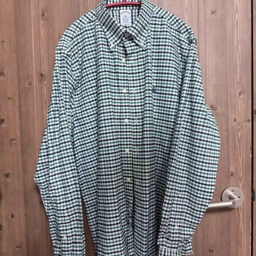 [BUNJANG] Brooks Brothers Regular Fit Non-Iron Oxford Gingham Check Shirt - Green/L / 브룩스브라더스 레귤러핏 셔츠 판매합니다. [그린/L]