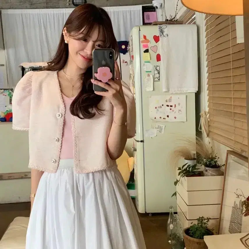 [BUNJANG] Byssiny Sweet Tweed Jacket (Pink, Blue) / 바이씨니 스위트 트위드 자켓 (핑크,블루)