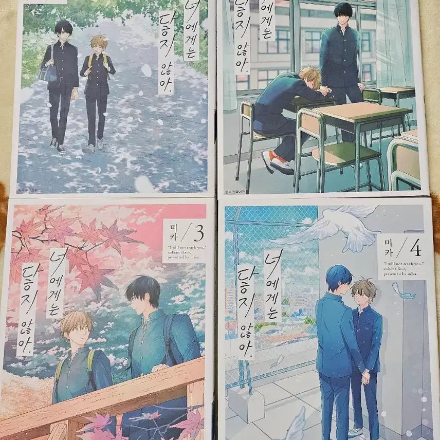 [BUNJANG] To You Not Reaching (Mika) Volumes 1-4 Set / BL 너에게는 닿지 않아 (미카) 1~4권 세트 / 전권 일괄