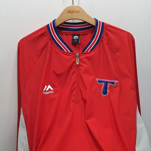 [BUNJANG] Majestic Kia Tigers Half-Zip Windbreaker Size 110 / 마제스틱 기아타이거즈 반집업 바람막이 110사이즈