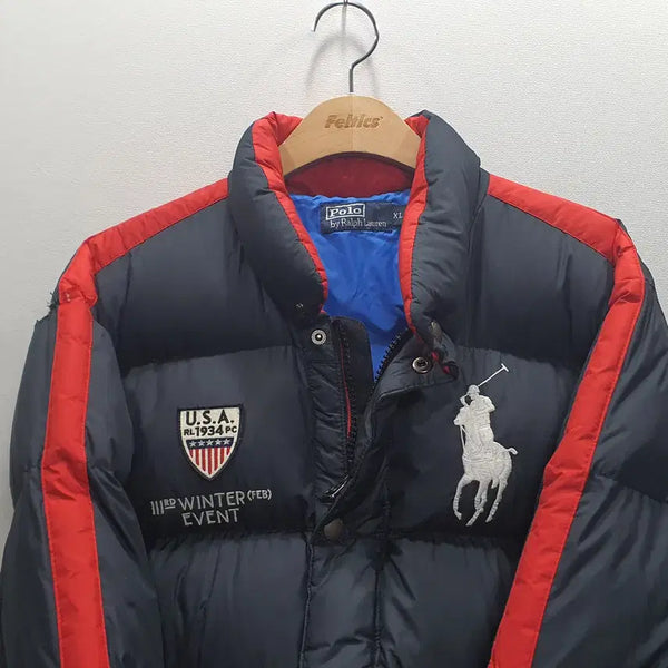 [BUNJANG] Polo Ralph Lauren Big Pony Logo USA Padded Jacket XL / 폴로 랄프로렌 빅포니 로고 USA 패딩 XL사이즈