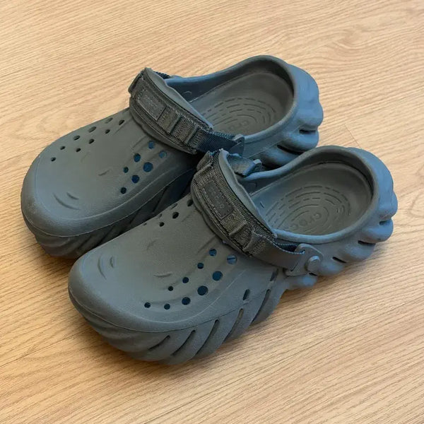 [BUNJANG] Crocs Echo Clog Concrete M8 (US Size 9-9.5) / [상태굿] 크록스 에코 클로그 콘크리트 207937-0Z3