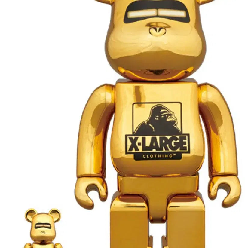 [BUNJANG] Bearbrick X-Large Hajime Sorayama 100% & 400% Gold (Sealed) / 베어브릭 X-LARGE 소라야마 100% & 400% 골드 [미개봉 새상품]