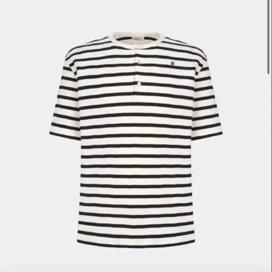 [BUNJANG] Noise Stripe Short-Sleeve T-Shirt / 노이스 스트라이프 반팔