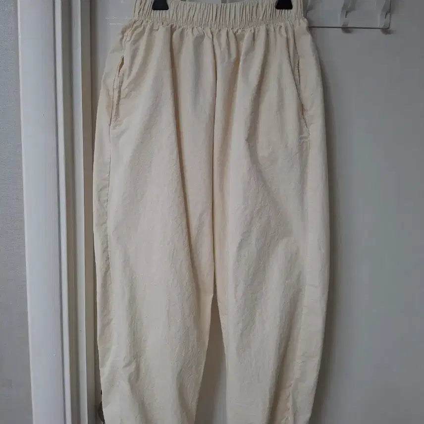 [BUNJANG] Ivory Cotton Pants - Free Size / 아이보리색 면바지 ㅡ프리
