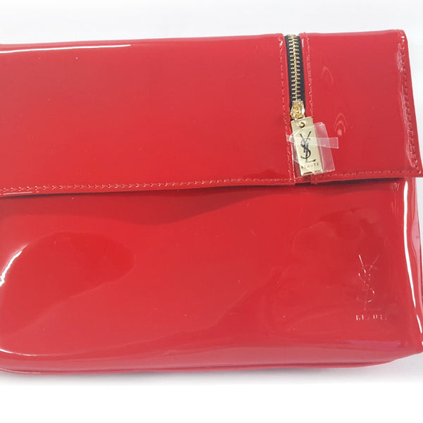 [BUNJANG] Yves Saint Laurent Beauty Red Enamel Pouch / 입생로랑 뷰티 레드 에나멜 파우치