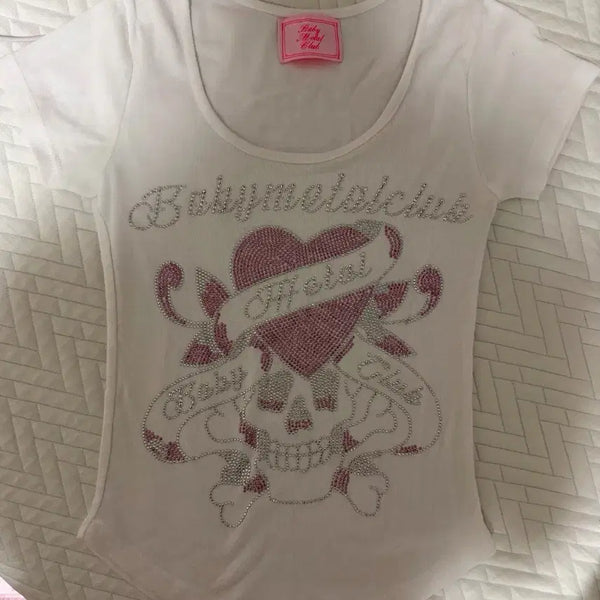 [BUNJANG] Baby Metal Club Skull Tee White / 베메클 스컬티 white