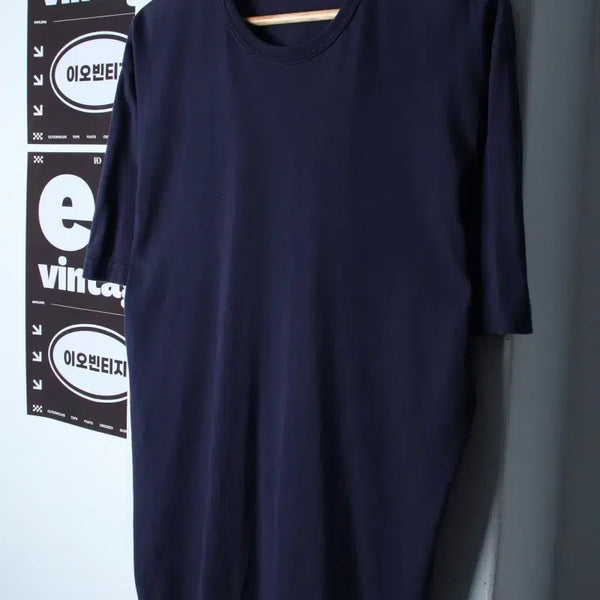[BUNJANG] Musinsa Standard Basic Plain T-Shirt Navy / (M-L) 무신사 스탠다드 반팔 티셔츠 네이비 무지 기본-H35585