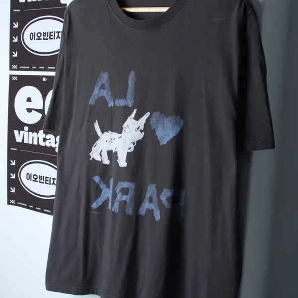 [BUNJANG] Low Classic Graphic T-Shirt Charcoal / W(M-L) 로우 클래식 반팔 티셔츠 그래픽 차콜 키치-H35587