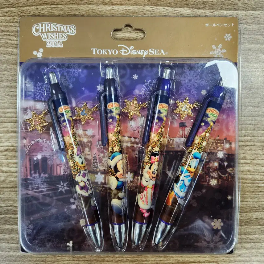 [BUNJANG] Tokyo DisneySea Christmas Collection Ballpoint Pen Set (4 Pens) / 도쿄 디즈니씨 볼펜 세트 (4개)